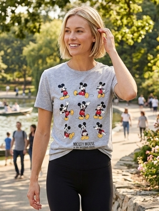 Disney Tops - Disney Mickey Mouse Unisex Retroc Classic Grey Graphic Tee – Size Small